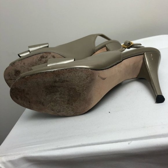 Stuart Weitzman Y2K Patent Leather Sling Back Bow Heels 7.5 - Picture 4 of 5